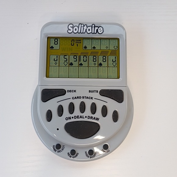 Mega Other - Big Mega Screen Solitaire 77803 Classic Electronic Handheld Game Tested Works